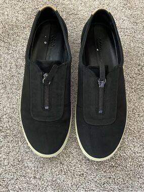 Ecco Slip On Suede Zip Up Sneakers Black EUR 41